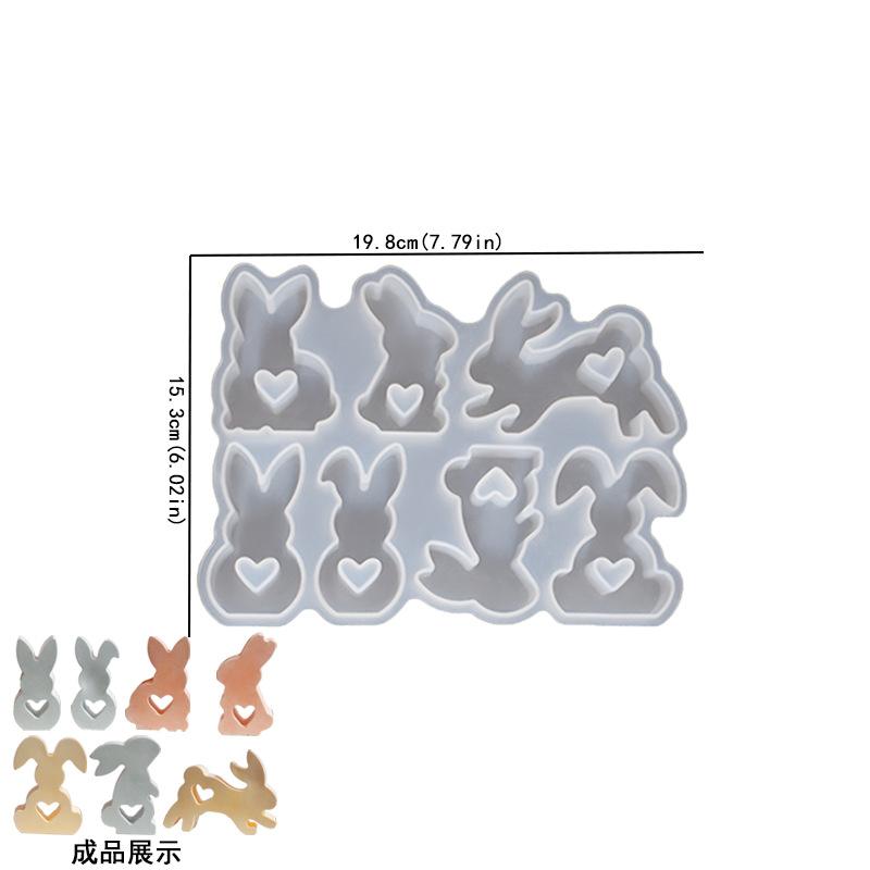 Silicone Ornament Molds Easter Rabbit Crafting Moulds Silicone Mold