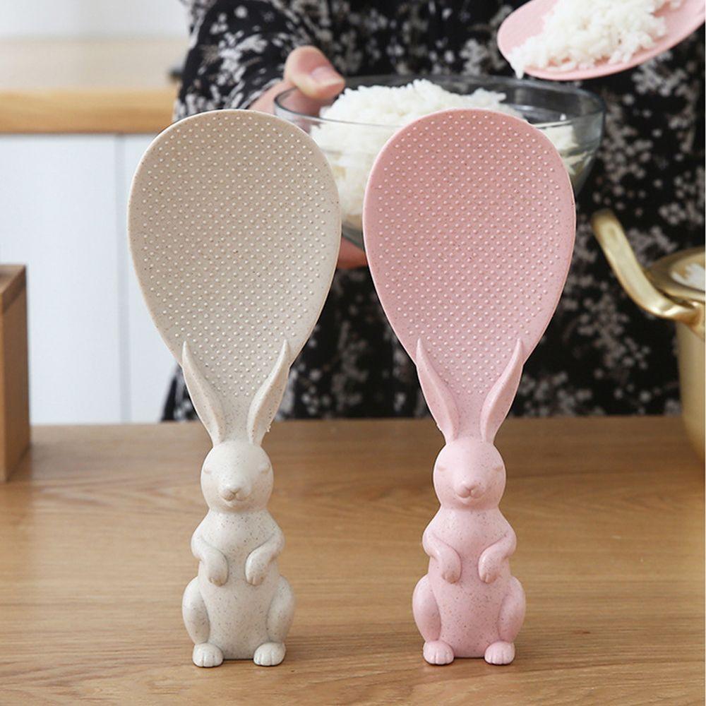 Cute Cooking Tools Wheat Straw Kitchen Accessories Rice Cooker Supplies Rice Shovel Non-stick Spoon