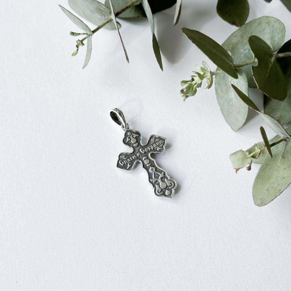 Серебряный крестик без камней (2156796)