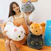 Cat Doll Plush Toy Stress Relief Soft Fluffy PP Cotton Fabric Huggable Animal Pillow Doll Snuggly Sensory Toy