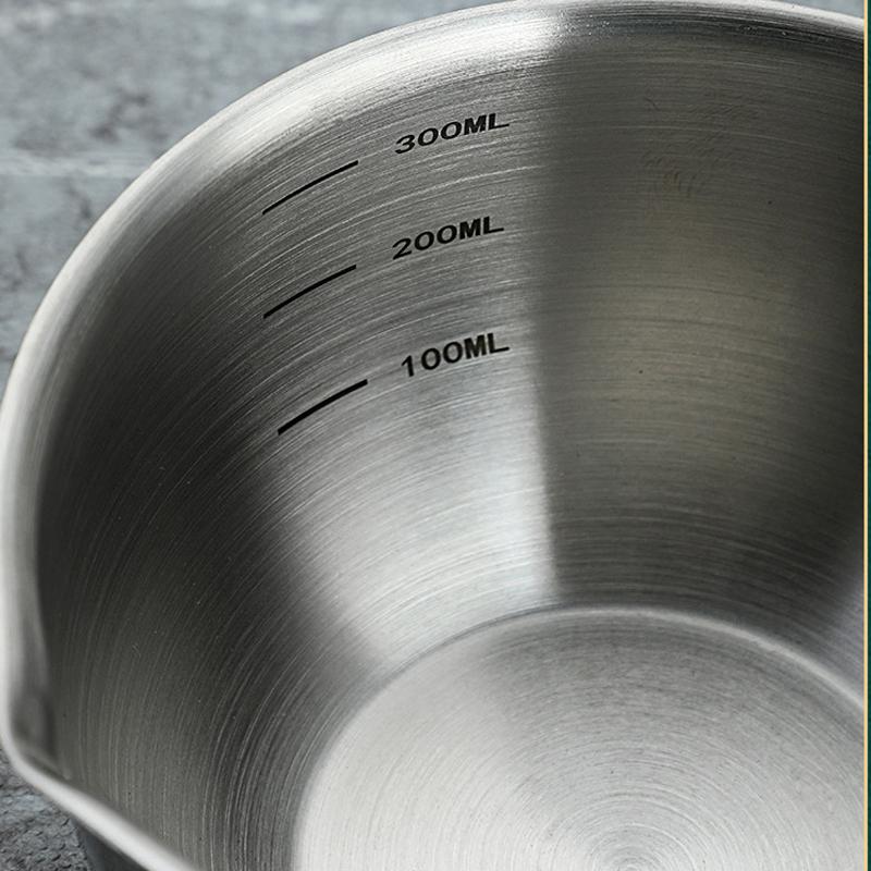 304 Stainless Steel Mini Hot Oil Pot Milk Pan Milk Pot Small Saucepan for Boiling Butter Melting Pot Butter Warmer Kitchen Pan