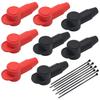 8 шт. Силиконовые защитные колпачки для клемм аккумулятора, с крепежными стяжками