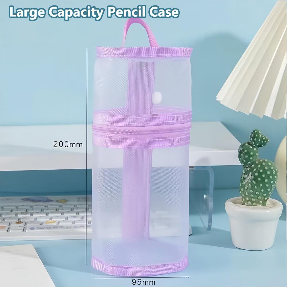 Цилиндрический пенал Двухцелевая сумка для канцелярских товаров Высококачественный пенал Школа Офис