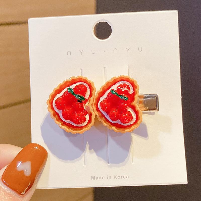 Детские Девочки Новинка Милые Заколки Для Волос Боковые Утиные Носы Креативные Имитация Еды BB Заколки Для Волос Детские Девочки Заколки Ювелирные Изделия