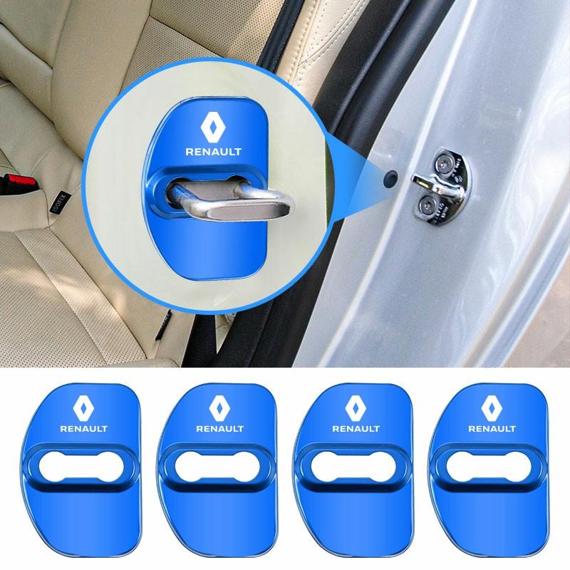 4PCS Car Styling Car Door Lock Covers Protection Accessories For Renault Megane 2 3 4 Twingo Clio Talisman Captur Sandero Duster Z555