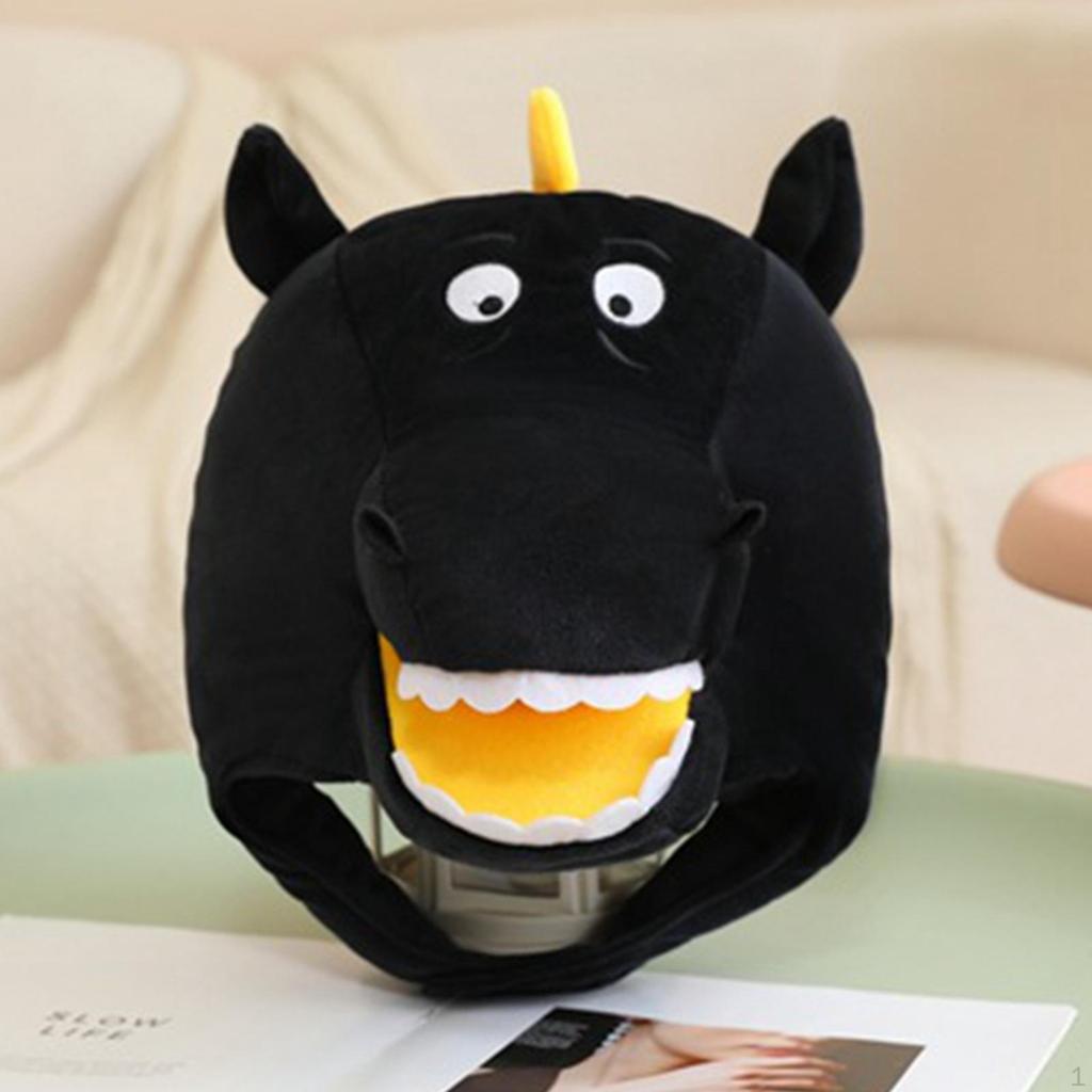 Cute Black Horse Hat Costume Prop Lightweight Soft Thoughtful Gift