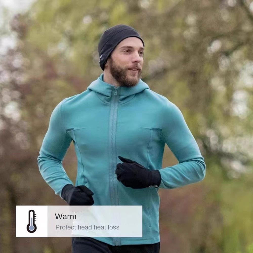 Skullcaps Sport Cap Running Winter Solid Color Sport Bonnet Classic Winter Running Hats  Unisex