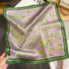 100% Real Silk Scarf Women Elegant Floral Print Foulard Neck Hairband Female Small Square Scarves Spring Kerchief Tie 2025 New