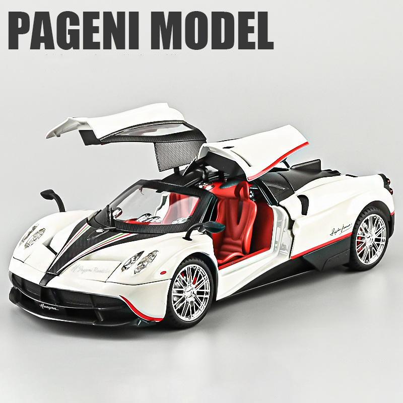 1:18 Pagani Huayra Dinastia Super Sports Car Alloy Model Car Toy Die-cast Metal Casting Sound and Light Pull Back Car Toy Children's Vehicle