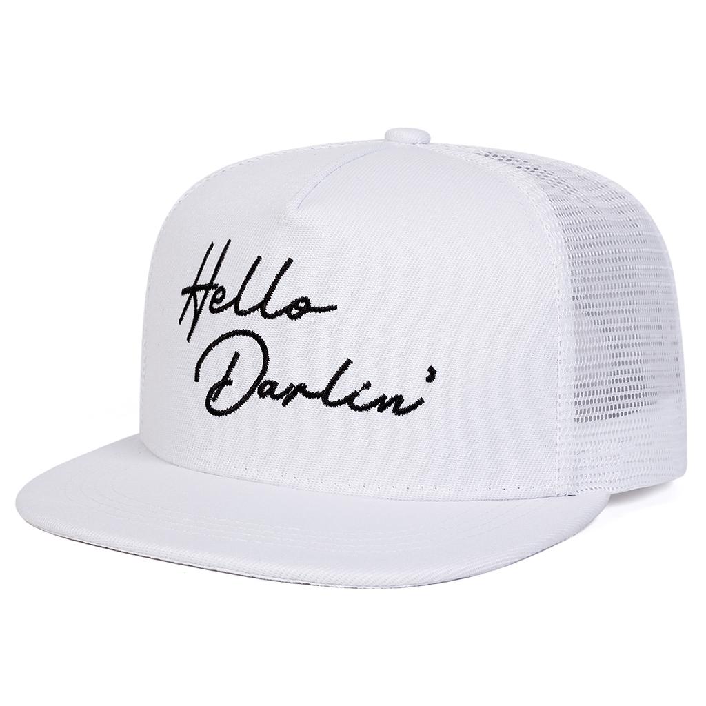 Унисекс Hello darlin Вышивка Хип-хоп сетчатые кепки Весна и лето Открытый Регулируемые спортивные повседневные бейсболки Солнцезащитная кепка