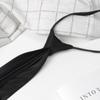 Tie Men's Formal Business 8cm Pure Plain Lazy Zipper Tie