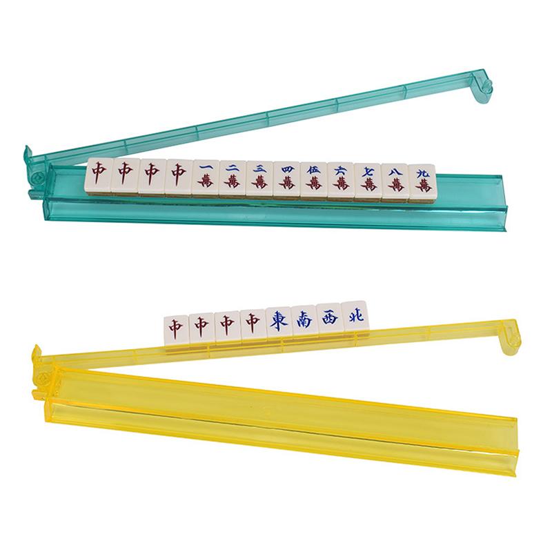 1/4 шт. Маджонг Все-в-одном Подставка для плиток и Пушер Прозрачный акриловый Маджонг Подставка и Пушер Комбо Современные американские подставки для плиток маджонга