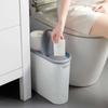 10L Bathroom Trash Can Press Type Garbage Can with Lid Trash Bin for Kitchen Bedroom Living Room Toilet Bucket Waste Trash Can