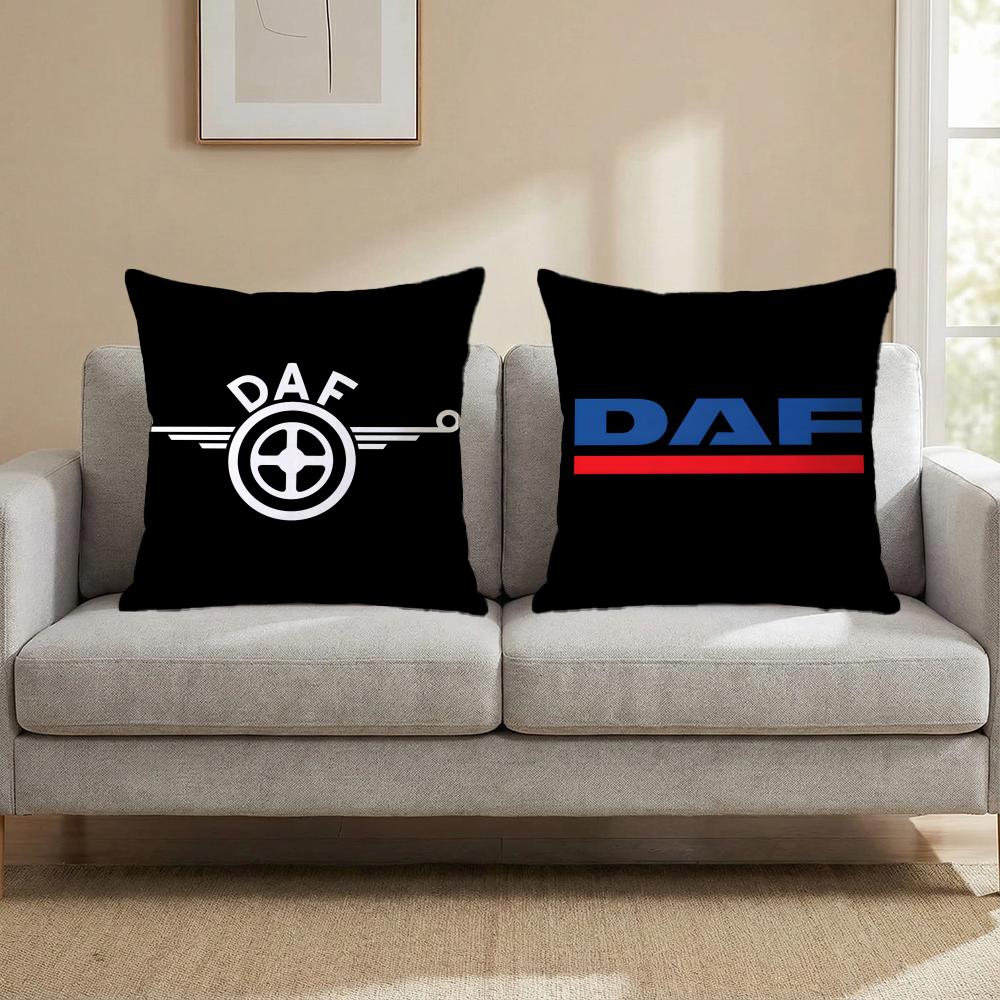 Чехол на подушку с логотипом грузовика D-DAF, многоцелевой чехол для дома и автомобиля - Двусторонний, мягкий и прочный для ежедневного использования