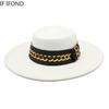 Женская шляпа с большими полями 9,5 см, фетровые шляпы-федоры, лента, украшение, свадебная официальная кепка, новые панамские джазовые шляпы
