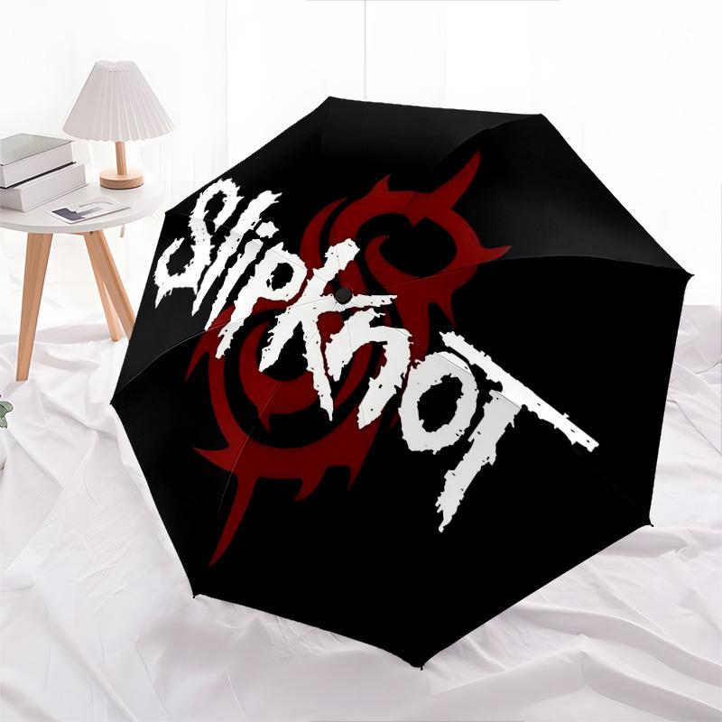 Slipknot, Heavy Metal Themed Automatic Opening and Closing Umbrella, Brightly Colored 8-rib Portable Umbrella, Suitable for Men and Women, A