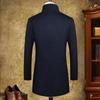 Autumn and Winter Men's Business Woolen Coat Fashion Non-ironing Liner Thickened Woolen Coat Men