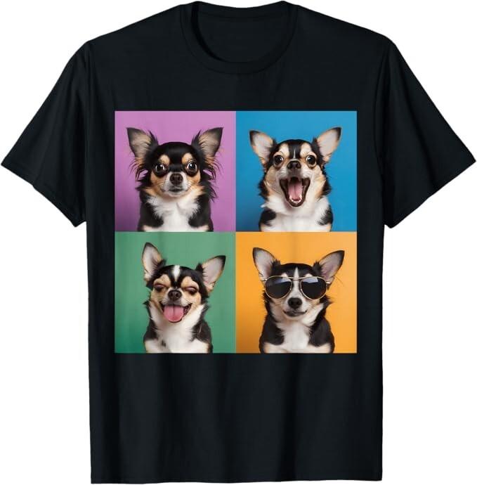 Chihuahua Pet Face Portrait Photobooth With Sunglasses T-Shirt Unisex T-Shirt