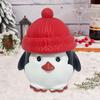 Yousheng Christmas Penguin Candy Storage Box Red Hat Penguin Chocolate Goodies Snack Container Figurine Statue Resin Ornament