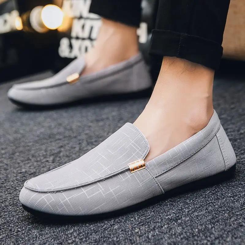 FashionMale Casual Shoe Non Slip and Waterproof Men's Leather Shoes Round Toe Flat Classic Original Shipping Free Luxury Sale Slip-on