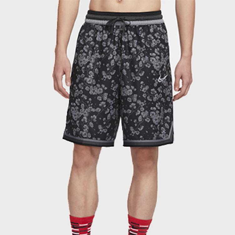 Nike Мужские баскетбольные шорты Dry City с цветочным принтом, черные BV9444-010