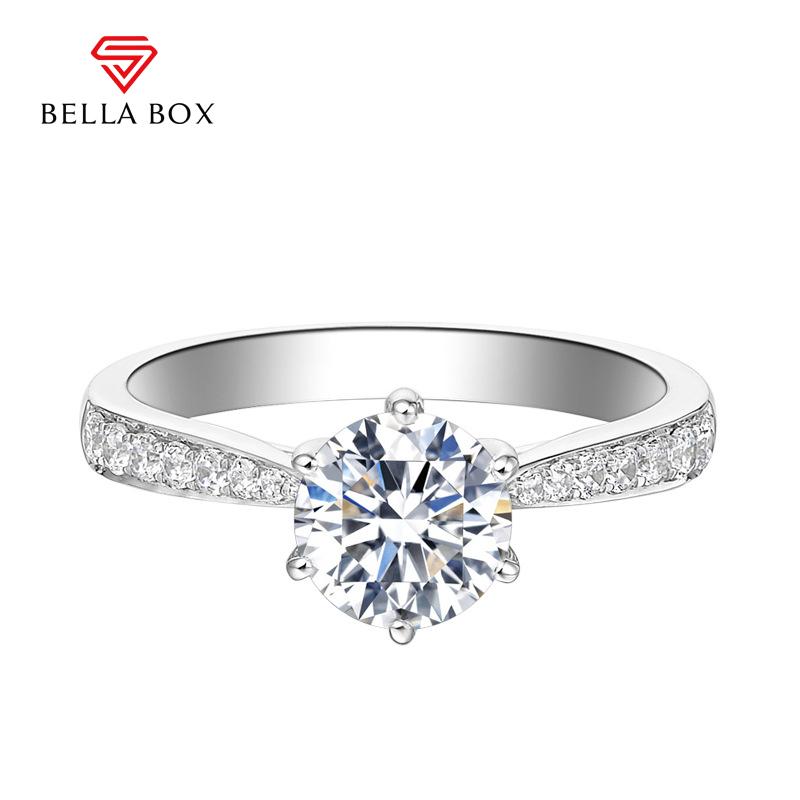 BELLA BOX Роскошное женское открытое кольцо с творческим цирконом, женские ювелирные изделия, серебряный подарок