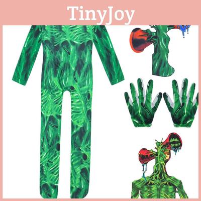 Хэллоуин Сиреноголовый Ужас Наряд Средний Косплей Костюм Комбинезон Маска Перчатки