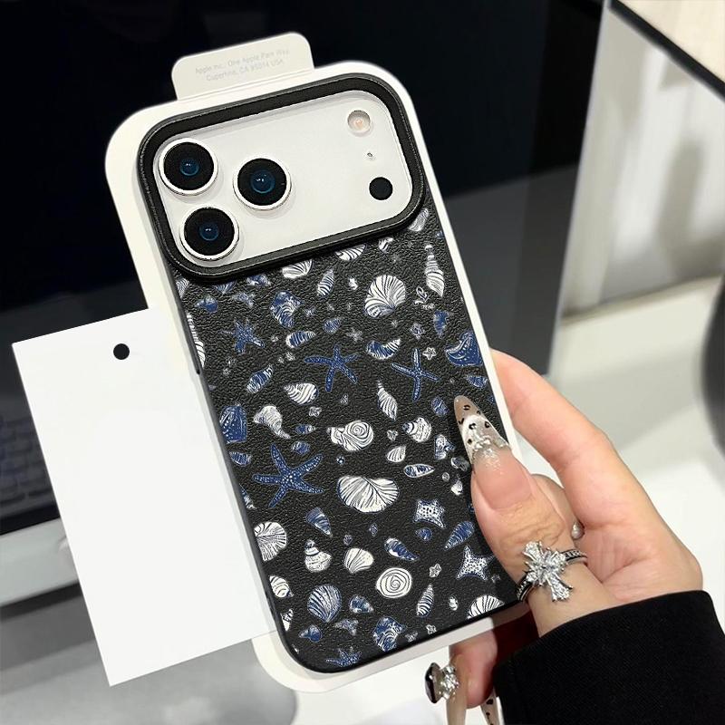 Красочный чехол для телефона 'Морской парк' для iPhone 17 16 Pro Max, роскошная матовая силиконовая крышка с текстурой кожи для iPhone 15 14 13 Pro Max 11 16e 17e