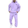 Men's Casual And Personalized Printed Long-sleeved Hooded Sweatshirt, Men's Sports Sweatshirt And Sweatpants Two-piece Set