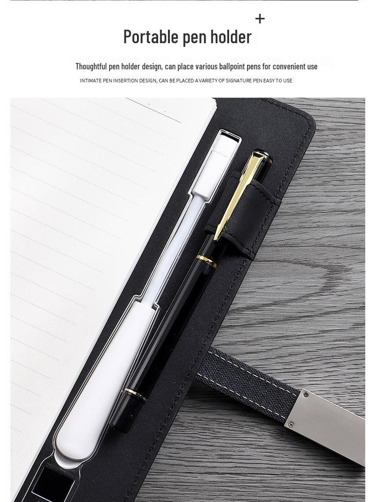 Беспроводная зарядная настольная лампа и блокнот-пауэрбанк на А5 с отрывными листами - Индивидуальный бизнес-подарок