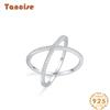 Tancise Classic 925 Sterling Silver Zircon Ring Ladies Jewelry Wedding Promise Party Gift