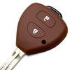 Силиконовый чехол IKT для ключа без ключа Toyota, 2 кнопки, коричневый / 200