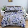 Пододеяльник с цветами King Queen, 3D-цветной цветочный принт, комплект постельного белья из полиэстера для подростков, взрослых, женщин, мягкий пододеяльник с листьями