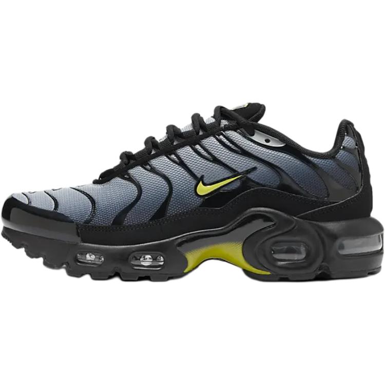 Nike Air Max Plus Удобные Устойчивые к истиранию Устойчивые к истиранию Низкие Детские Беговые кроссовки Черно-серые Унисекс CD0609-033