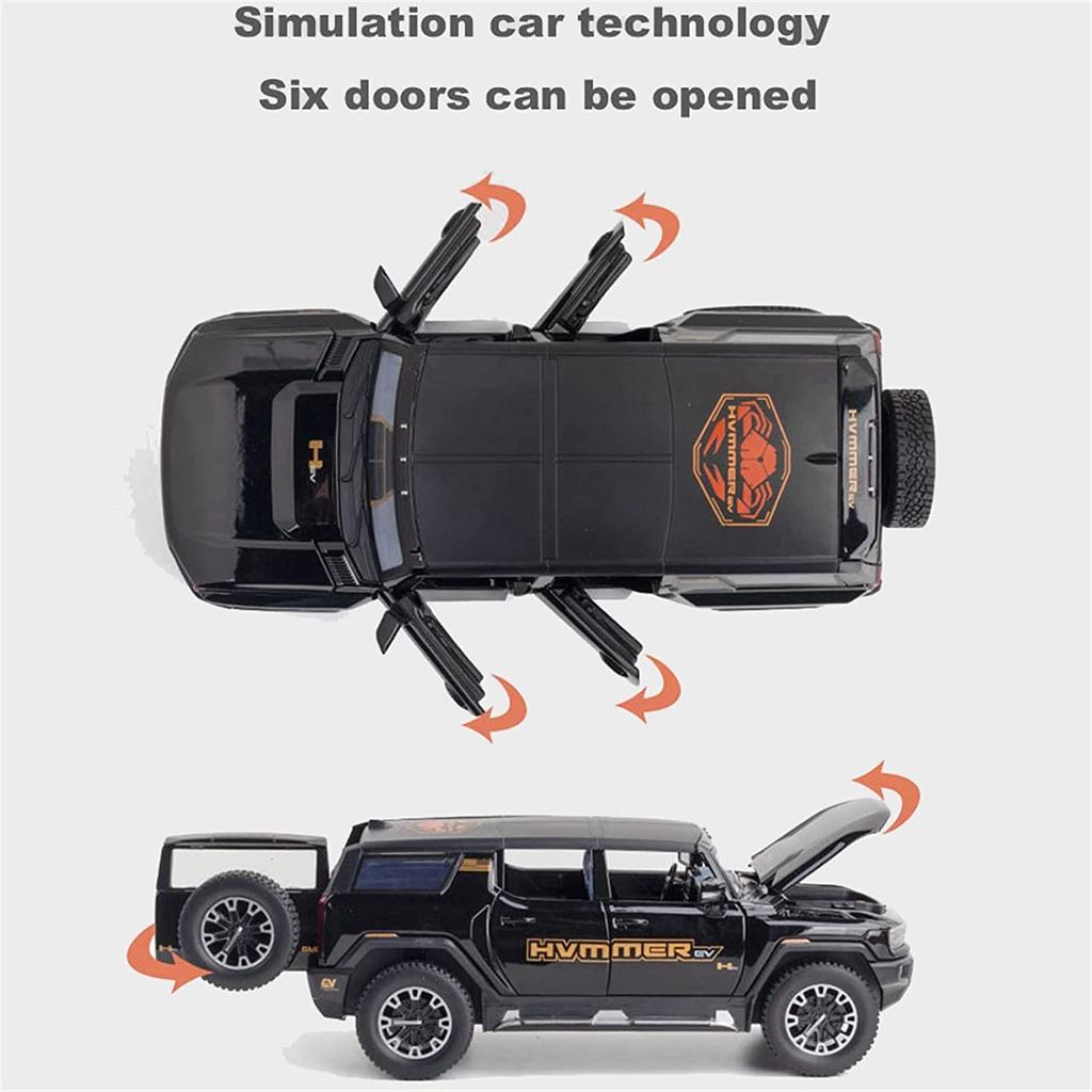 Масштаб 1/24 EV, грузовик, модель автомобиля из сплава, новая энергия, внедорожник, игрушки со звуком и светом, два стиля, подарки для детей