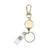 Metal Retractable Badge Reel ID Badge Holder with Cord Portable Carabiner Key Chain Office Supplies