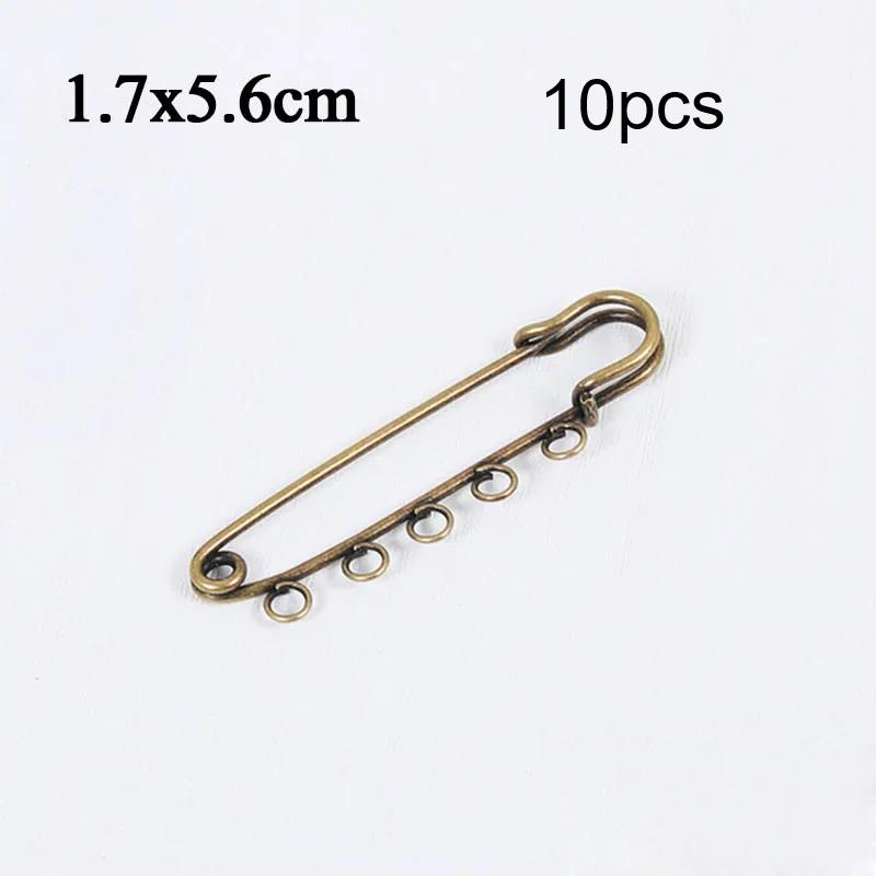 5pcs Rhinestone Large Safety Pins Crystal Brooch with 3/4/5 Loops for DIY Blankets Skirts Knitted Fabric Crafts Jewelry Findings