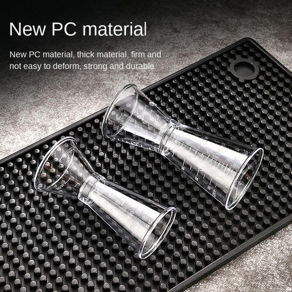 10/20cc Cocktail Shaker PP Jigger Short New Measure Cup