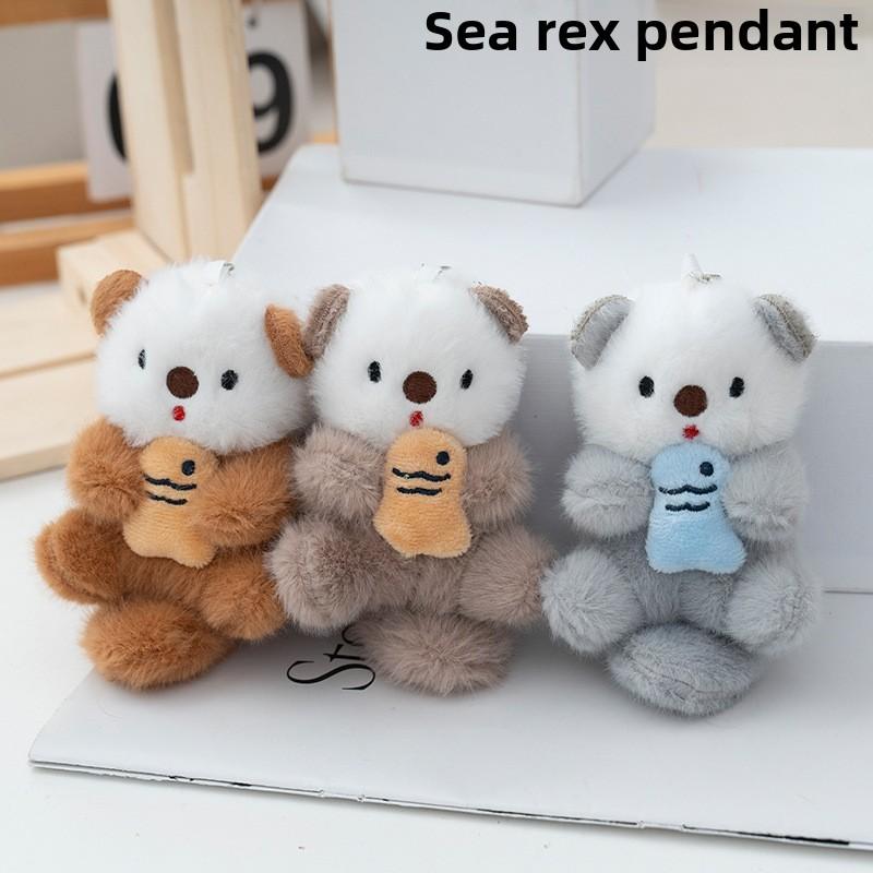 Soft Sea Otter Plushie With Long Fur Pp Cotton Filling Stuffed Animal Kids For