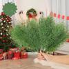 3/5/10 шт. 35 см Искусственные зеленые сосновые листья Рождественское украшение Рождественская елка Домашний декор Новогодний подарок Рождественская гирлянда Аксессуар