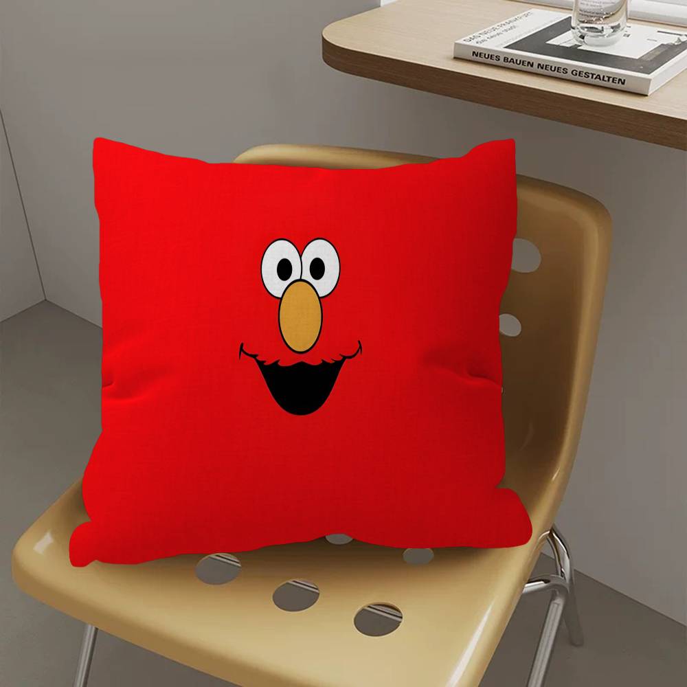 Sesame Street Cartoon Maple Design Cushion Cover Happy Autumn Harvest Decor Holiday Decorati Pillow Cover