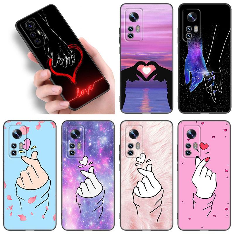 Чехол для телефона Kpop Love On The Finger для Xiaomi Mi A2 8 9 SE Note 10 10T 11 12 Lite 9T 11T 12S 12T Pro A3 6X 12X, черный чехол из ТПУ