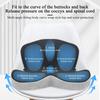 Memory Foam One-piece Seat Cushion Backrest Office Chair Cushion Massage Lumbar Support Pain Relief Breathable Car Butt Pad