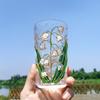 Glacier Texture Juice Cup Flower Design Beer Cup Fashion Cold Drink Cup  Bar