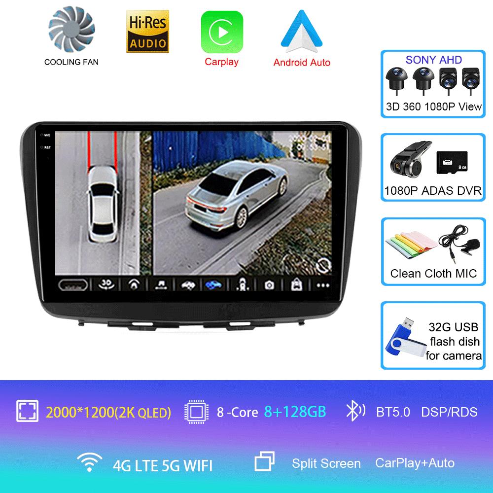 Car Radio Android 14 For Suzuki Baleno 2016 2017 2018 2019 Multimedia Player Stereo GPS WIFI+4G wireless Carplay Auto video DSP