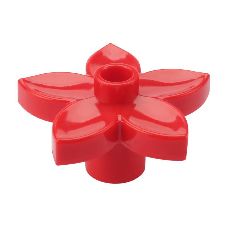 4 шт. Большой строительный блок Серия лесных растений Цветок Трава Дерево Наружное украшение Уличные аксессуары Совместимые сцены Игрушка для ребенка