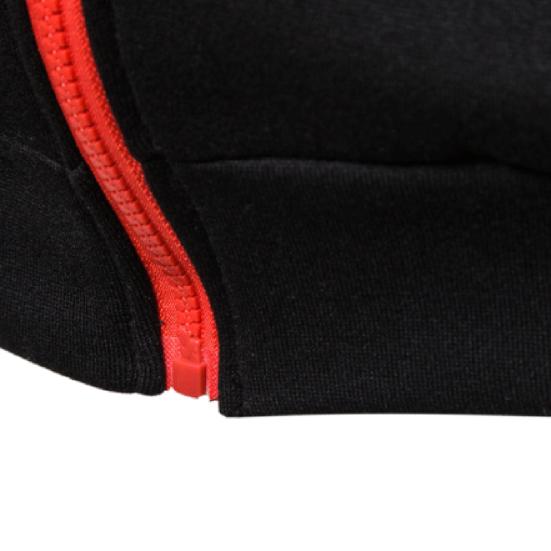 Контрастные цвета Толстовка Пальто Кардиган Плотный Повседневный Длинный рукав Молния Мужское Пальто для повседневной носки