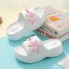 2025 Летние шлепанцы на платформе Женские удобные однотонные с мягкой подошвой EVA Подушки-слайды Женские для пары Нескользящие пляжные шлепанцы
