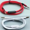 1.2m Headphone Volume Control Speaker Line Audio Cable 3.5mm Jack Aux Cord with Mic