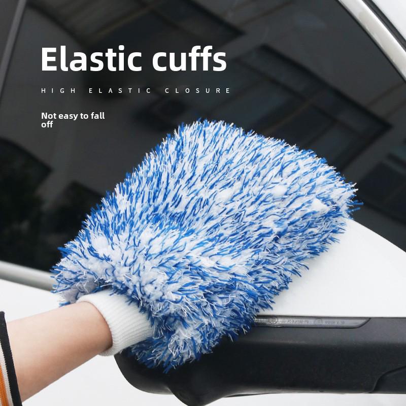 Перчатки для мытья автомобиля Magic Fiber — толстые, с длинным ворсом, с сильным впитыванием воды для эффективной очистки